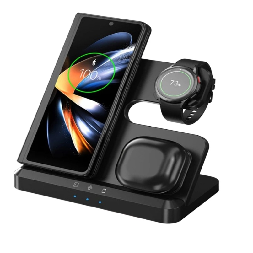 Type 2 Charger - 3 in 1 ワイヤレス充電ステーション 急速充電ドックスタンド Samsung
