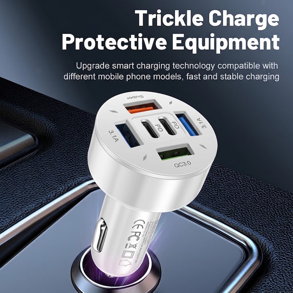 超高速カーチャージャー 6ポート PD QC3.0 スマート - Fast Ev Charger のレビューと価格