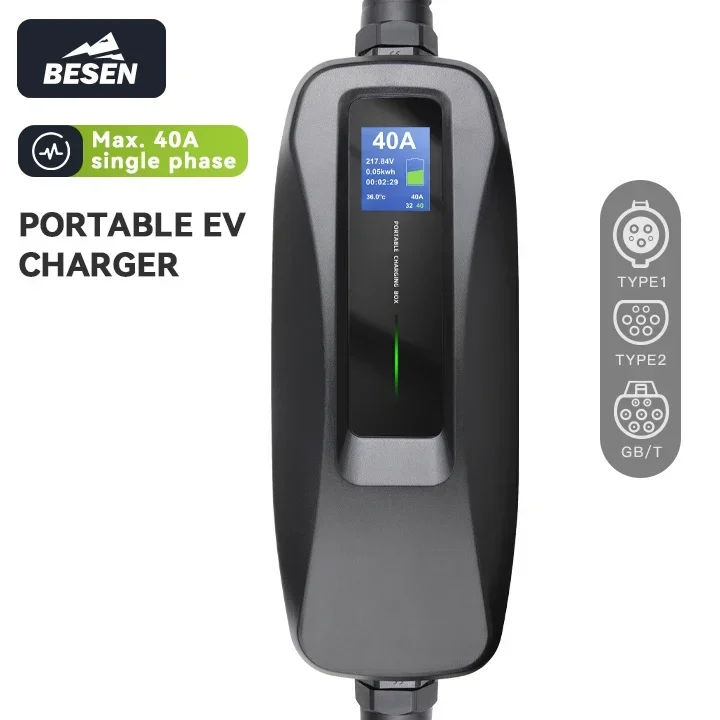 BESEN 8.8kW ポータブル タイプ1 EV充電器 単 - Portable Ev Charger のレビューと価格