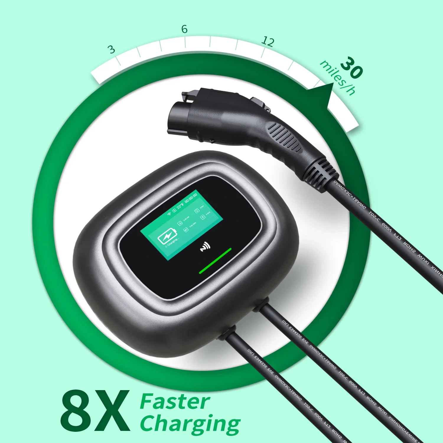 新型Khons壁掛け式電気自動車充電器 タイプ2 16A 3 - Fast Ev Charger のレビューと価格